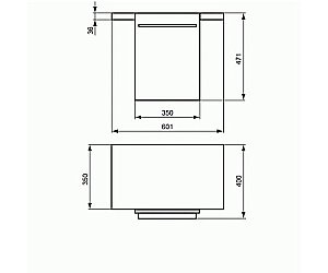 Боковой шкафчик Ideal Standard Daylight K2223EG 35 см серый дуб для ванной в интернет-магазине сантехники Sanbest