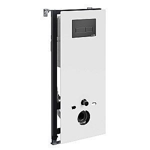 Инсталляция для унитаза WasserKraft Abens 20TLT.010.ME.WH.MB03 белая панель/кнопка черная матовая купить в интернет-магазине сантехники Sanbest