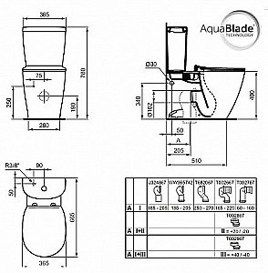 Унитаз напольный Ideal Standard Connect E042901 с бачком E797101 белый, безободковый купить в интернет-магазине Sanbest
