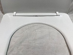 Унитаз напольный CeramaLux 1219A белый, безободковый, с бачком, с крышкой микролифт купить в интернет-магазине Sanbest