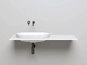 Раковина врезная сверху столешницы Salini MAREA 01 1802201M 64,5 из искусственного камня S-Stone, белая матовая купить в интернет-магазине Sanbest