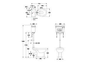 Унитаз Burlington P5-T71 CHR хром купить в интернет-магазине Sanbest