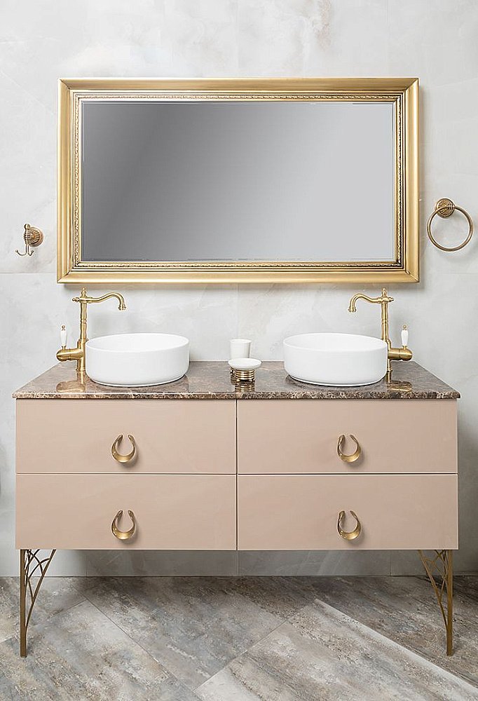 Зеркало Armadi Art Terso 560-BR-140 с подсветкой, бронза в ванную от интернет-магазине сантехники Sanbest