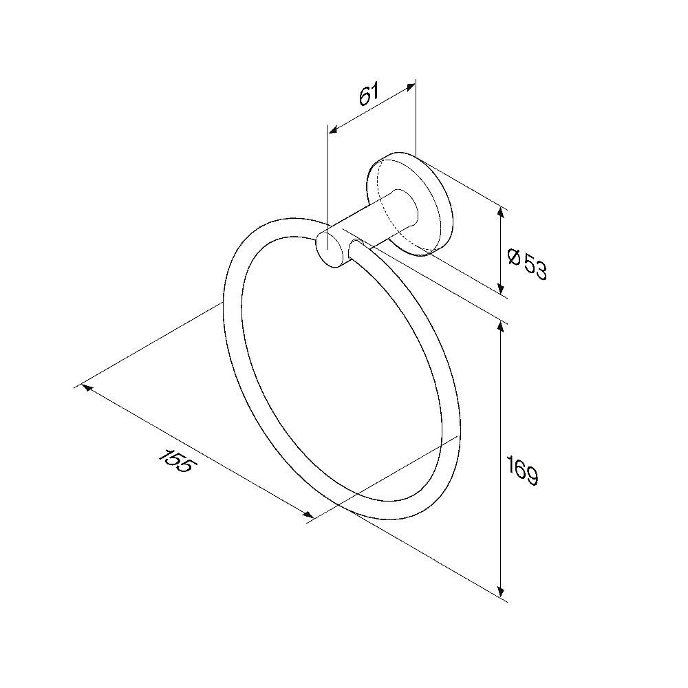 Полотенцедержатель кольцо AM.PM X-Joy A85A34422 черный матовый купить в интернет-магазине сантехники Sanbest