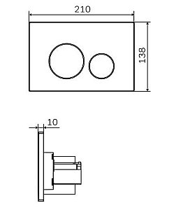 Кнопка смыва AM.PM Pro L I049038 купить в интернет-магазине сантехники Sanbest
