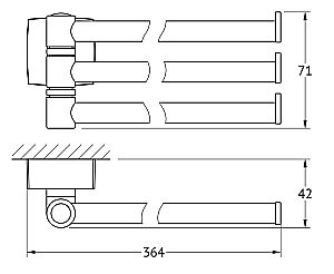 Полотенцедержатель тройной FBS Esperado 37 ESP 045 купить в интернет-магазине сантехники Sanbest