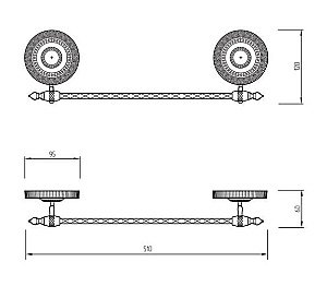 Полотенцедержатель Migliore Monte Carlo 31783 золото купить в интернет-магазине сантехники Sanbest
