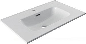 Тумба с раковиной Aquanet Алвита new 70 344133+284027 белая матовая для ванной в интернет-магазине Sanbest