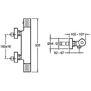 Смеситель для душа Jacob Delafon METRO E24394-BL матовый черный купить в интернет-магазине сантехники Sanbest