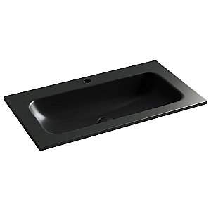 Тумба с раковиной Sancos CODE CD80W/CN7012MB 80 белая для ванной в интернет-магазине Sanbest