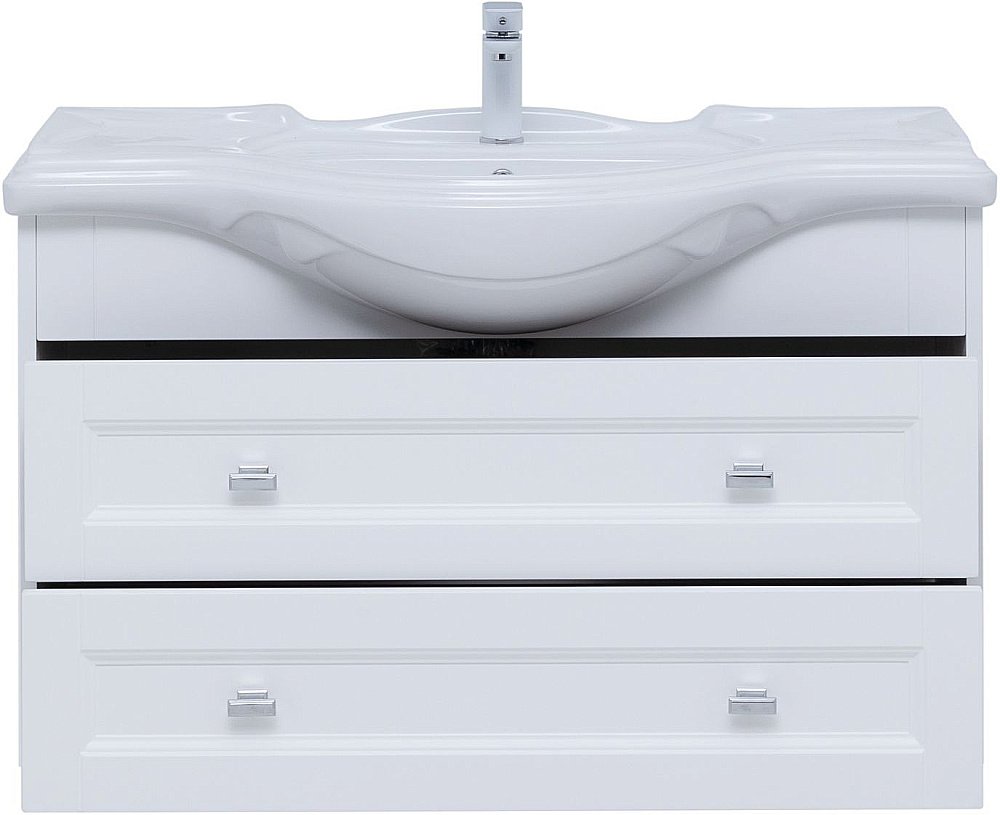 Тумба с раковиной Aquanet Монте 85 белый матовый для ванной в интернет-магазине Sanbest