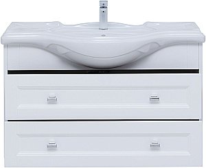 Тумба с раковиной Aquanet Монте 85 белый матовый для ванной в интернет-магазине Sanbest