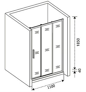 Душевая дверь Good door ORION WTW 110 стекло прозрачное купить в интернет-магазине Sanbest