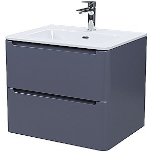 Тумба с раковиной Iddis Edifice 60 EDI60D0i95K темно-серая для ванной в интернет-магазине Sanbest