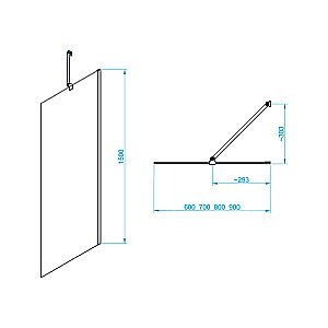 Шторка для ванны RGW Screens SC-150B 90 351115009-14 стекло прозрачное/профиль черный купить в интернет-магазине Sanbest