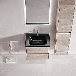 Тумба с раковиной Sancos Libra 60 LB60EG дуб галифакс натуральный для ванной в интернет-магазине Sanbest