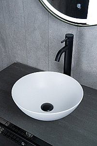 Раковина накладная Gid 9081wm белая матовая купить в интернет-магазине Sanbest