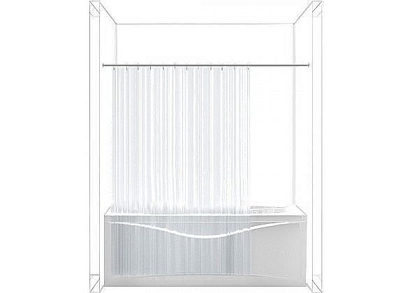 Карниз для ванны Aquanet 150 хром купить в интернет-магазине сантехники Sanbest