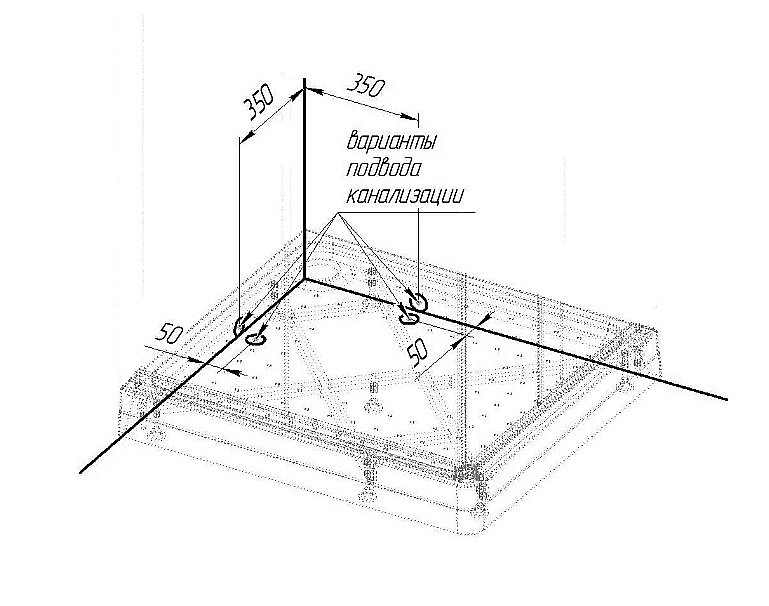 Душевой поддон Радомир 110х100 белый купить в интернет-магазине Sanbest
