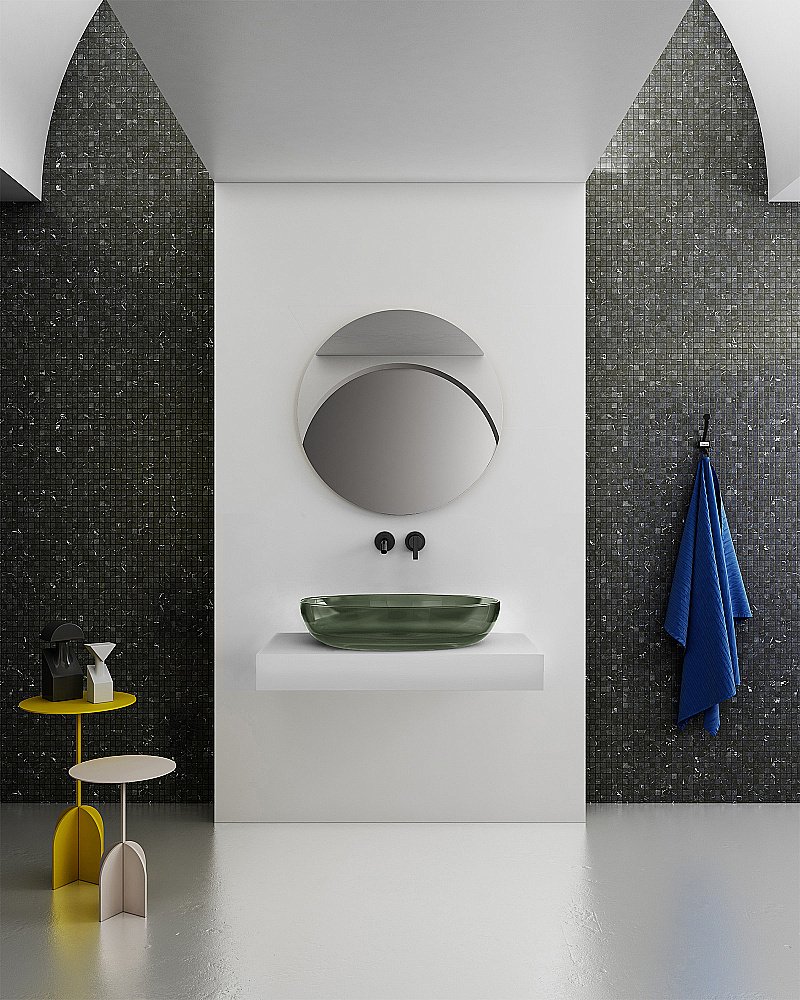 Раковина Abber Kristall AT2801Vesuvian оливковая купить в интернет-магазине Sanbest