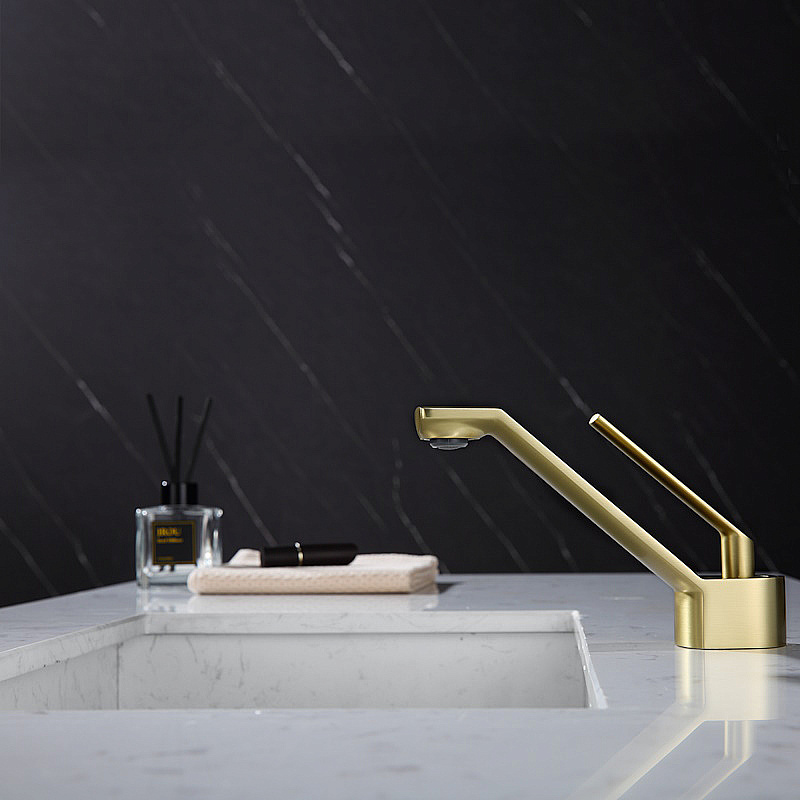 Смеситель для раковины Elghansa URBAN XQ 1613301-MattGold матовое золото купить в интернет-магазине сантехники Sanbest