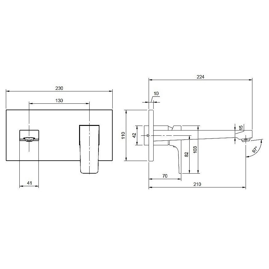 Смеситель для раковины Villeroy&Boch Architectura Square TVW125003000K5 черный матовый купить в интернет-магазине сантехники Sanbest