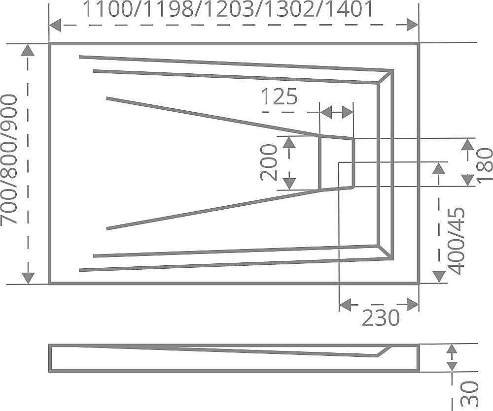 Поддон литьевой Good Door Essentia 90x100 Белый купить в интернет-магазине Sanbest