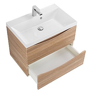 Тумба с раковиной Belbagno MARINO 70 подвесная Rovere Bianco для ванной в интернет-магазине Sanbest