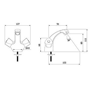 Смеситель для раковины Milardo Tring TRISB01M01 хром купить в интернет-магазине сантехники Sanbest