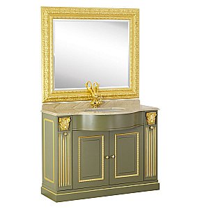 Тумба с раковиной Migliore Ravenna 120 Oliva Dorato для ванной в интернет-магазине Sanbest