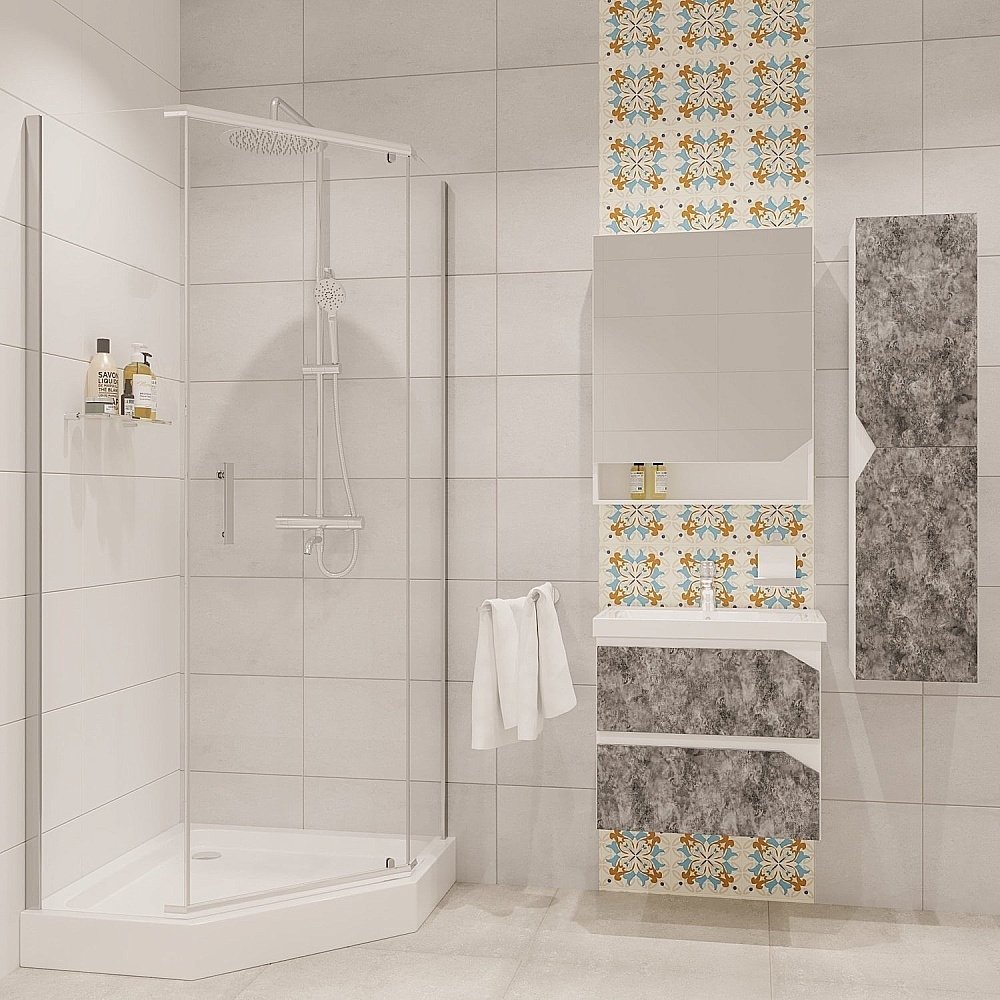 Душевой уголок Niagara Nova NG-6605-08, 90х90х190см, распашные двери, серебристый профиль купить в интернет-магазине Sanbest