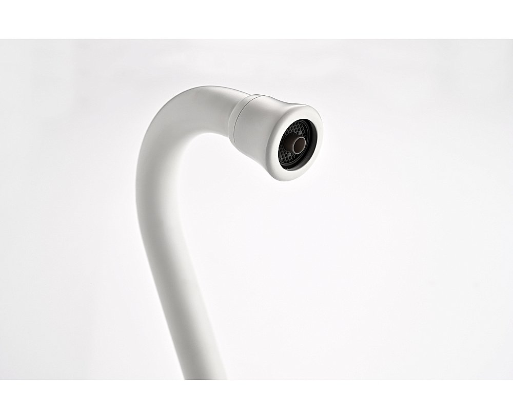 Смеситель для кухни Paulmark Retro Re213226-WH белый матовый купить в интернет-магазине сантехники Sanbest