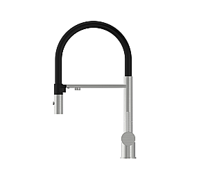 Смеситель для кухни Good Door KITCHEN-C СМ00053 брашированная сталь купить в интернет-магазине сантехники Sanbest