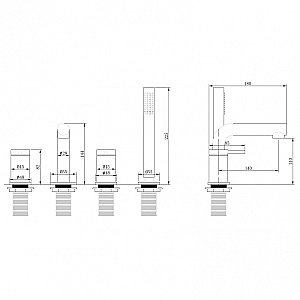 Смеситель для ванны ABBER Emotion AF8813 хром купить в интернет-магазине сантехники Sanbest