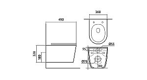 Унитаз подвесной Aquatek Вега AQ1904T-00 белый, с крышкой микролифт, безободковый, слив-торнадо купить в интернет-магазине Sanbest