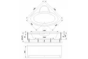 Гидромассажная ванна Royal Bath Fanke De Luxe 140x140 купить в интернет-магазине Sanbest