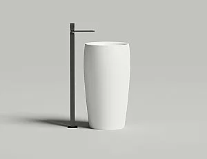 Раковина напольная Salini ALDA 03 130311G 47 из искусственного камня S-Sense, белая глянцевая купить в интернет-магазине Sanbest