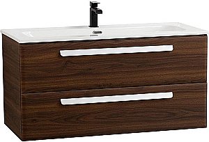 Тумба с раковиной Cezares ECO-CER-N 100 ECO-CER-N-1000-2C-SO-NCS-P орех шоколад софт для ванной в интернет-магазине Sanbest