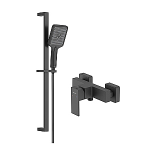 Cмеситель для душа Aquatek ЛИБРА Set 2 в 1 (AQ1660MB+AQ2019MB) черный матовый купить в интернет-магазине сантехники Sanbest