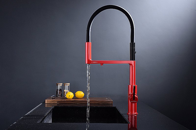 Смеситель для кухни Paulmark Tornado To213402-FI пламя купить в интернет-магазине сантехники Sanbest