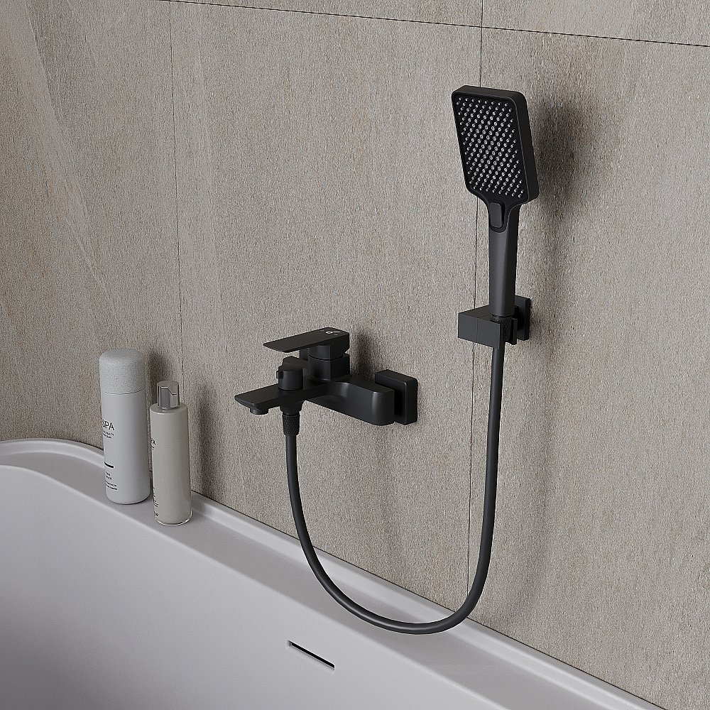 Смеитель для ванны Oliveeka D OL-639003A-MB черный матовый купить в интернет-магазине сантехники Sanbest