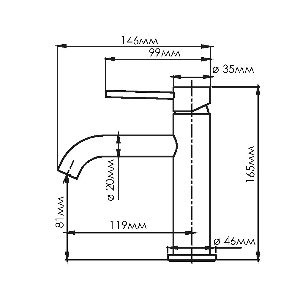 Смеситель для раковины WasserKraft Niers 3003BL матовый чёрный купить в интернет-магазине сантехники Sanbest