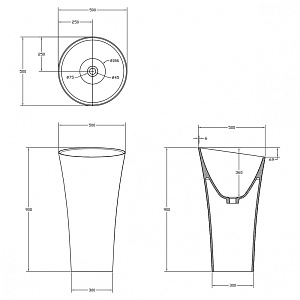 Раковина ABBER Stein AS2509 50 белая матовая купить в интернет-магазине Sanbest