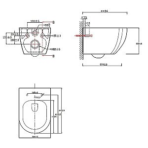 Унитаз подвесной Azario ORMI 4551+AZ-0253VD с инсталляцией Loranto безободковый, смыв торнадо, с сиденьем микролифт, белый купить в интернет-магазине Sanbest