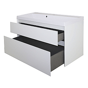 Тумба с раковиной Azario Velluto 100 CS00088604 белая матовая для ванной в интернет-магазине Sanbest