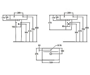 Раковина на полупьедестале Ideal Standard Connect 55 E788601 белая купить в интернет-магазине Sanbest