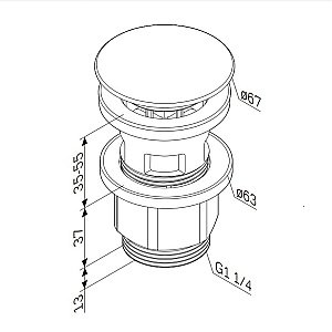Донный клапан AM.PM F0700P33 купить в интернет-магазине сантехники Sanbest