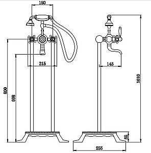 Смеситель для ванны Boch Mann Vico 7773 купить в интернет-магазине сантехники Sanbest