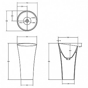 Раковина ABBER Stein AS2509 50 белая матовая купить в интернет-магазине Sanbest