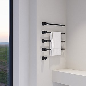 Полотенцесушитель электрический ABBER Charme AH4004MB черный матовый купить в интернет-магазине сантехники Sanbest